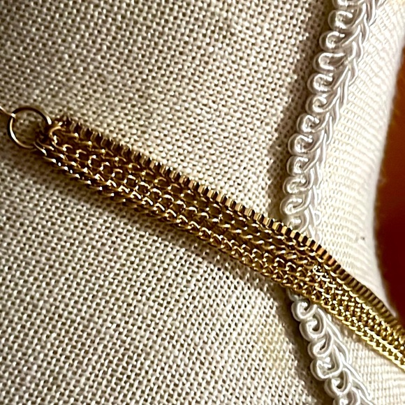 Vintage Pink Crystal & Multi Chain Necklace. - Picture 6 of 7